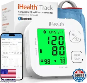 B01c5qs1t8 3m Upper Arm Blood Pressure Monitor Wide Cuff Bluetooth For Ios And Android