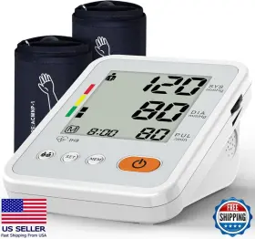 B0dgxh2f66 3m Home Blood Pressure Monitor With 2 Cuffs 240 Memory 4 Aa Batteries Included