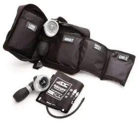 4-cuff Adc 634782039684 732-bk Multikuf 732 Emt Kit With 804 Portable Palm Aneroid Sphygmoma