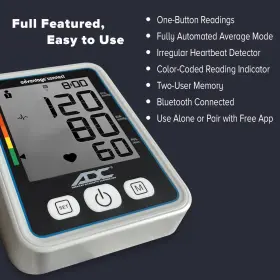 6024n Adc 634782099077 Advantage Connect Automatic Digital Blood Pressure Monitor With Blu #2