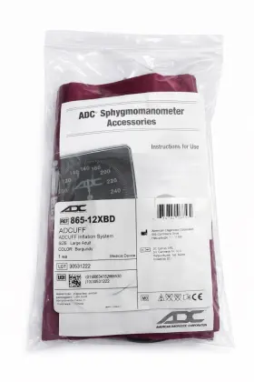 865-12xbd Adc New Adult Bpcuff Inflation System Large Burgundy