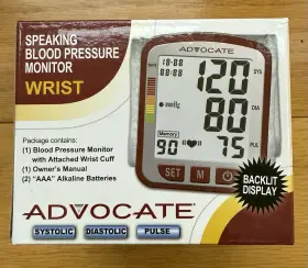 403-fg Advocate Speaking Wrist Blood Pressure Monitor. Brand New Sealed In Box