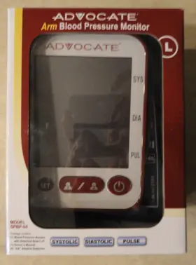 4332441484 Advocate Blood Pressure Monitor Model Spbp-04 Large Cuff For Arm New Open Box
