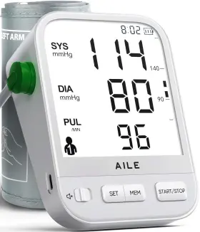 Aile 758211238773 Blood Pressure Monitor For Home Use Machine With Large Lcd Ba