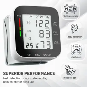 Amz Vision 736411595803 Wrist Monitor Automatic Large Lcd Display Adjustable Cuff Dua #2