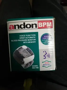 Kda-796 Andon Bpm Voice Function Wrist Automatic Blood Pressure Monitor