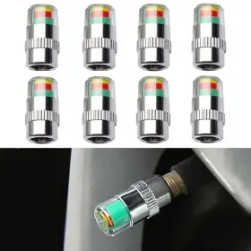 Ankia Ctv-s02 8pcs Car Tire Pressure Monitor Valve Stem Caps Sensor 3.0bar 42-to-46 Psi