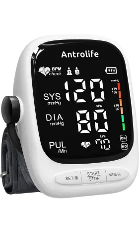 Aes-u122 Antrolife New Upper Arm Blood Pressure Monitor / Machine With Color Led Display