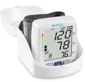 Apulz Bp880w Wrist Blood Pressure Monitor Digital Lcd Heart Rate Automatic P3