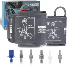 Aqeso 445027648676 Full-size Blood Pressure Replacement Cuffs - 5.9-9.5 And 9-21 Inches Fit Small Me