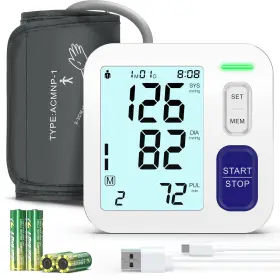 Aqeso 717211695719 Upper Arm Electronic Blood Pressure Monitor - Automatic Digital Bp Machine Fo