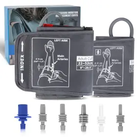 Aqeso 762704503026 Full-size Blood Pressure Replacement Cuffs - 5.9-9.5 And 9-21 Inches Fit Small