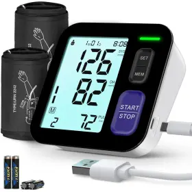 Aqeso 792105342573 Blood Pressure Machine Upper Arm 2 Size Cuffs M/l And Xl Medium/large 9 Inch -17
