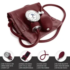 Asa Techmed 689384875932 Manual Blood Pressure Monitor - Aneroid Sphygmomanometer Cuff #2