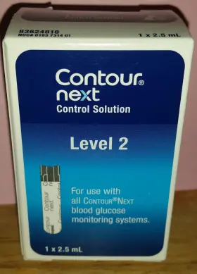 83624818 Ascensia Contour Next Level 2 Control Solution Glucose Test Meter 2.5ml Bottle Exp 11/25