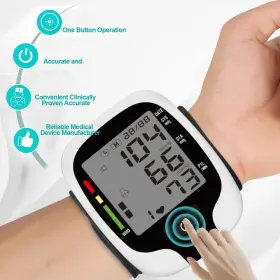 Bdun 445002820837 Wrist Blood Pressure Monitor Automatic Heart Rate Memory With Case #3
