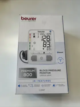 800b Beurer Premium Blood Pressure Monitor White Smart Bluetooth