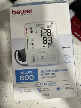Beurer 810110200128 Deluxe 600 Blood Pressure Monitor Upper Arm. Detect Irregular Resting