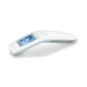 Ft90 Beurer 3-in-1 Forehead Thermometer White Body Surface Room Temp Lcd Display 60 Mem