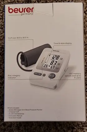 Beurer North America 852547004702 Series 400 Blood Pressure Arm Bp Monitor Tested Great Condition #2