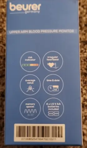 Beurer North America 852547004702 Series 400 Blood Pressure Arm Bp Monitor Tested Great Condition #3