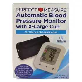 Bj120108 Blue Jay Full Automatic Blood Pressure With Extra Large Cuff And 4 Aa Battery Usb Port Powered
