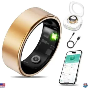 R11m Brand Milavan Stylish Smart Health Ring Fitness Tracker - Heart Rate Blood Oxygen Sleep