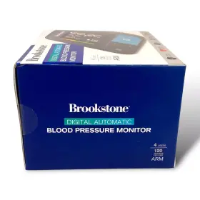Bk8014-n0g Brookstone Digital Automatic Blood Pressure Monitor Arm One Click 4 Users New #2