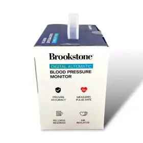 Bk8014-n0g Brookstone Digital Automatic Blood Pressure Monitor Arm One Click 4 Users New #3