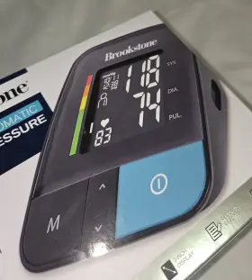 Bk8014-noc Brookstone New Digital Automatic Arm Blood Pressure Monitor Heart Rate