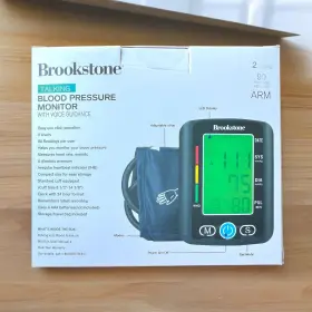 Bk8024-noc Brookstone New Digital Arm Blood Pressure Monitor Talking Voice Guidance Easy #2