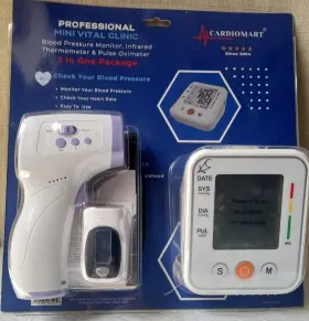 Cardiomart 199284565920 Blood Pressure Monitor Pulse Oximeter And Infrared Thermometer Package