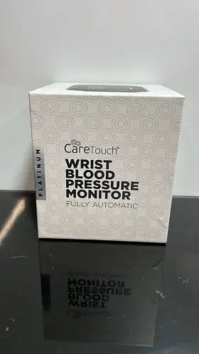 Care Touch 370393902022 Platinum Black Wrist Blood Pressure Monitor Fully Automatic
