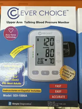Sdi-1786a Clever Choice Upper Arm Blood Pressure Monitor. Model