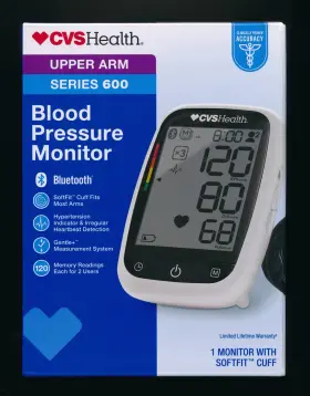 Cvs 050428059128 New Sealed Health Series 600 Upper Arm Blood Pressure Monitor
