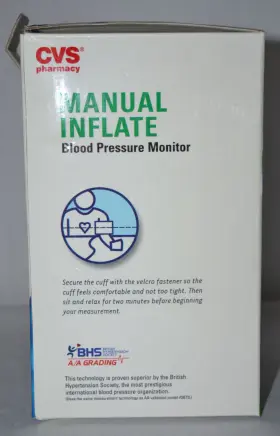 Cvs 050428062289 Blood Pressure Monitor Manual Inflate Instructions 4 Aa Batteries Accurate #3