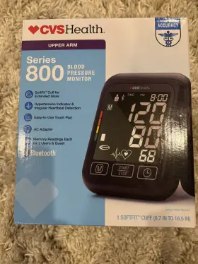 Cvs 050428290422 Health Series 800 Upper Arm Blood Pressure Monitor Bluetooth Softfit Cuff #3