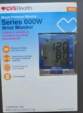 600w Cvs 050428313534 Health Series Wrist Blood Pressure Monitor - New No Batteries
