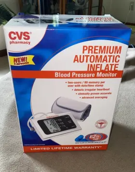 393624 Cvs Premium Automatic Inflate Blood Pressure Monitor
