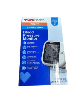 800228 Cvs Health Wrist Blood Pressure Monitor Series 600 Universal Fit