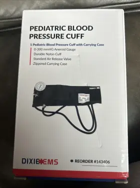 143406 Dixie Ems Aneroid Sphygmomanometer Blood Pressure Cuff Pediatric Size