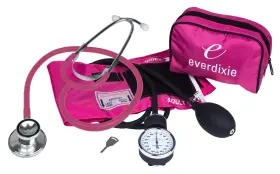 Dixie Ems 761290281196 Aneroid Sphygmomanometer And Dual Head Stethoscope Set With Adult Size Cuff