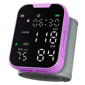 Double Love 733437193464 Portable Wrist Blood Pressure Monitor With Led Screen For Home Use Dual User