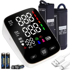 Efficverwal 744110765304 Blood Pressure Monitors For Home Use 2 Size Bp Cuff Extra Large 13 Inch -21 &medium 8
