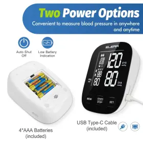 Elera 976892099801 Automatic Blood Pressure Monitor For Home Large Cuff Backlit Display #3