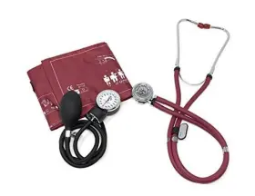 Bd3591 Elite Medical Instruments Emi 330 Sprague Rappaport Stethoscope And Aneroid Sphygmomanometer Burgundy