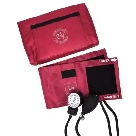 217-burgundy Elite Medical Instruments Emi Burgundy Deluxe Aneroid Sphygmomanometer Manual Blood Pressure