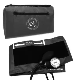 Elite Medical Instruments Emi 859443003068 Aneroid Sphygmomanometer Manual Blood Pressure Large Adult Cuff Adu