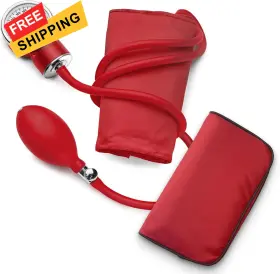 Ems Xtrm 810088743412 Sphygmomanometer Manual Blood Pressure Cuff - Durable Red