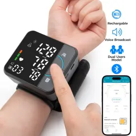 Esvow-t02 Esvow Wrist Blood Pressure Monitor Automatic Bp Machine Digital Cuff Heart Rate Lcd